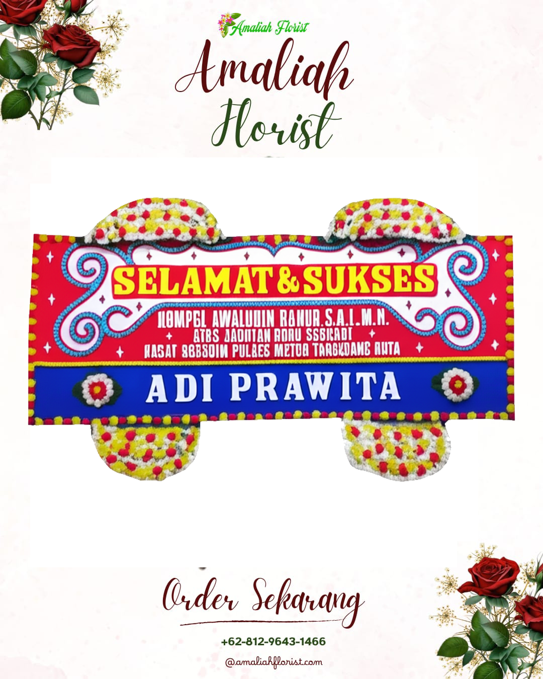 Papan Bunga Ucapan Selamat Kalibawang